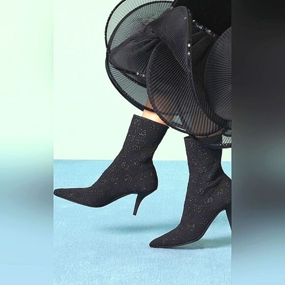 Gucci Black Heeled Boots with  Accents - Picture 3 of 15